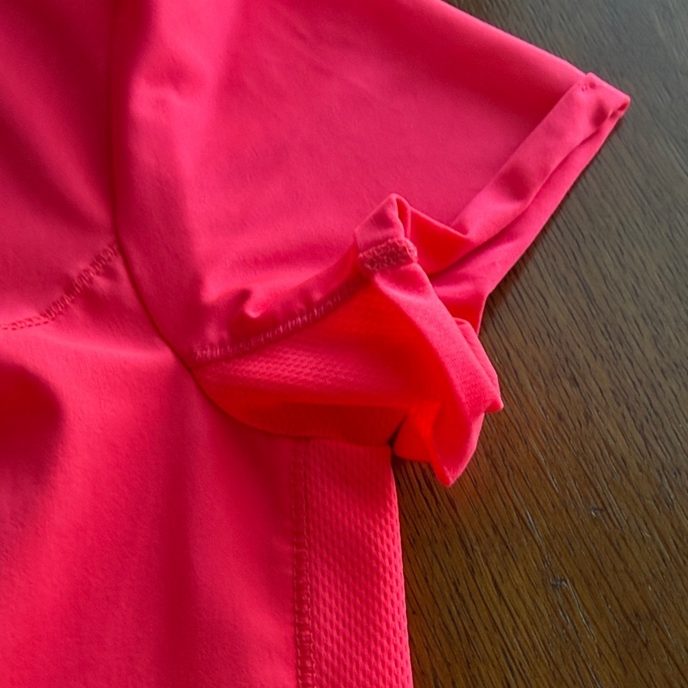 Calvin Klein Performance Vibrant Pink Short Sleeve Tee Racer Back Type Opening - Picture 8 of 12